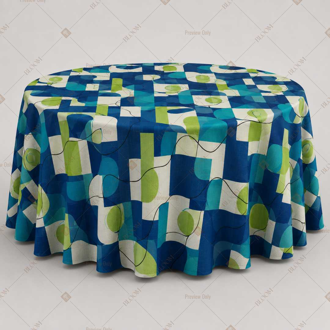 Modern Abstract Cubes Table Cover Pack Of 6
