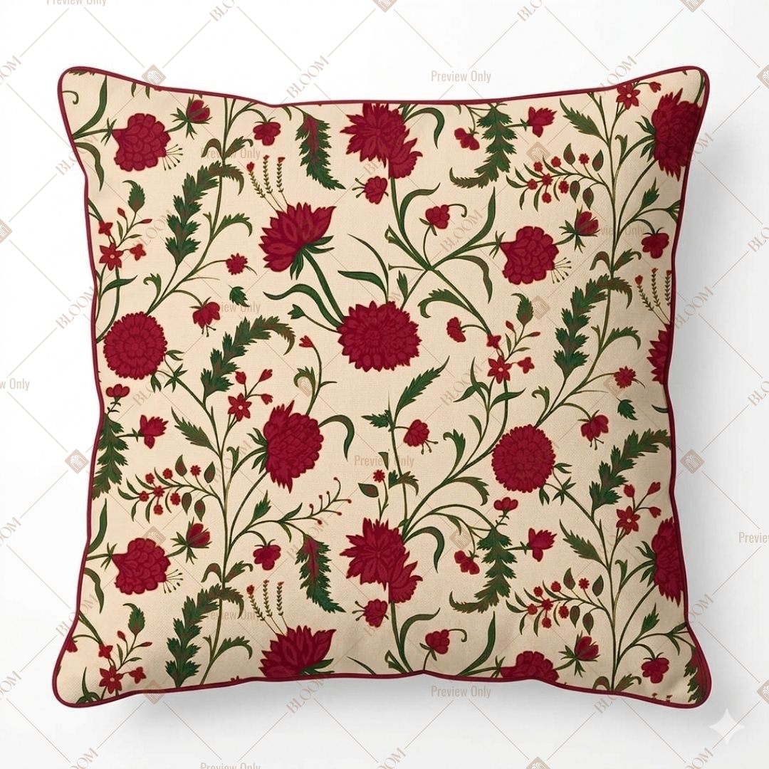 Red Rose Floral Cushion Cover Pack of 12