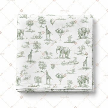 Sage Animal Toile Pattern Design