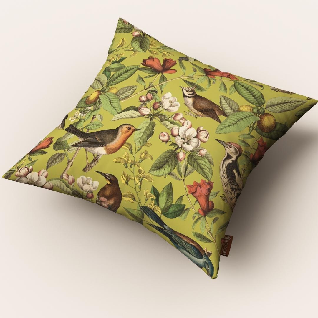 Olive Botanical Aviary: Cushion Cover - Pack of 12