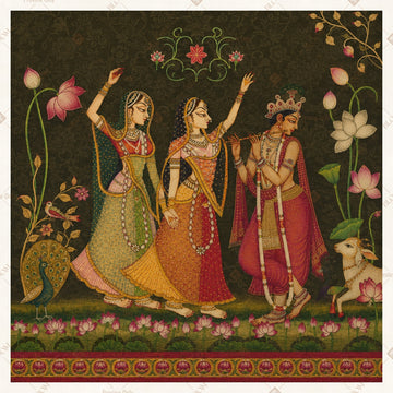 Royal Folk Dance Celebration Square Backdrop
