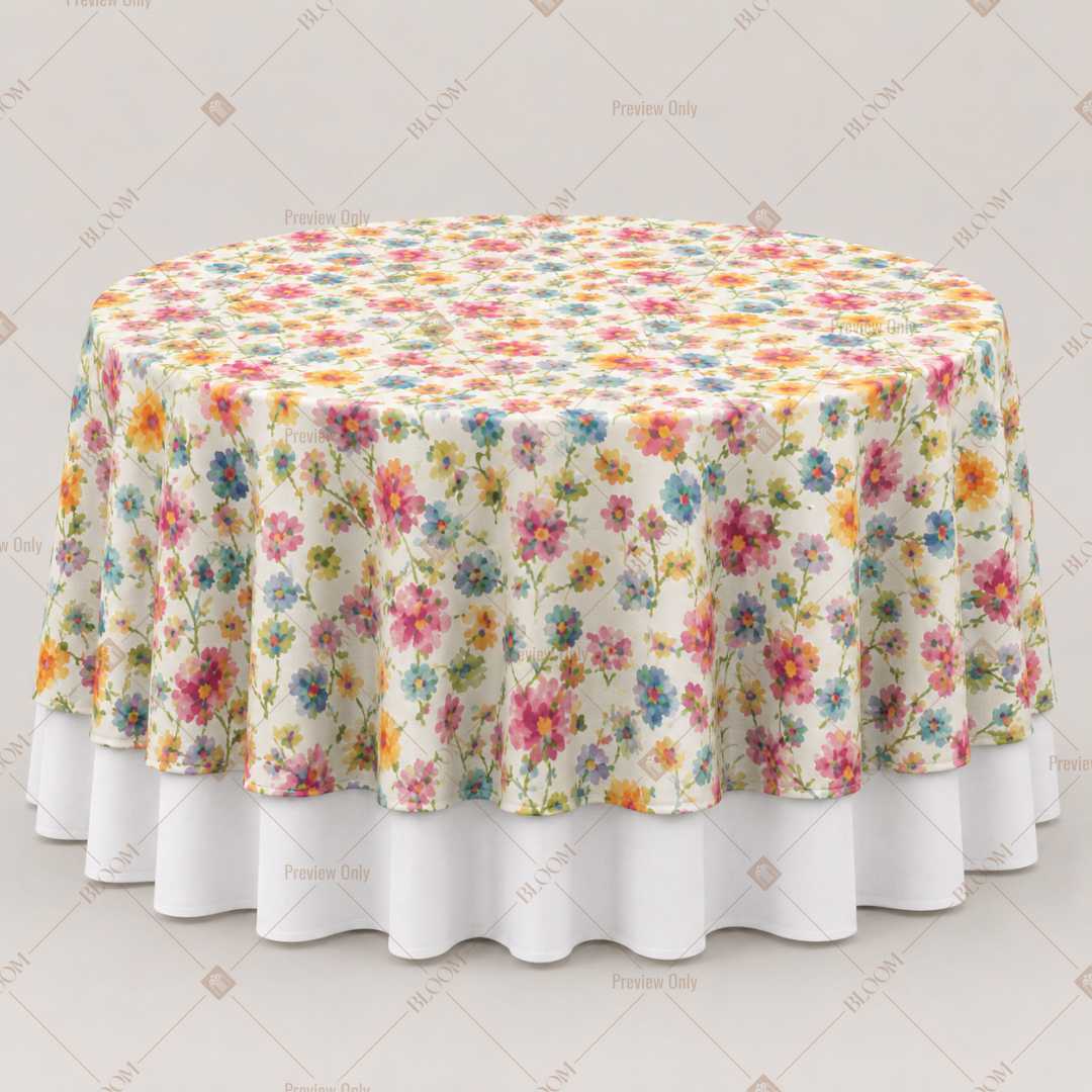 Multicolor Wildflower Garden Table Overlay Pack of 6