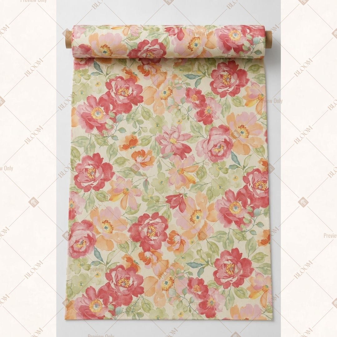 Pastel Rose Garden Fabric Roll Pack of 25