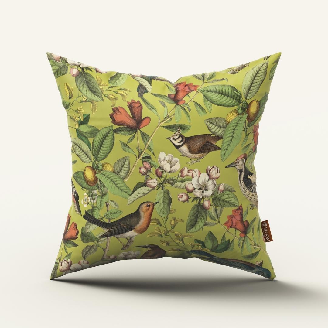 Olive Botanical Aviary: Cushion Cover - Pack of 12