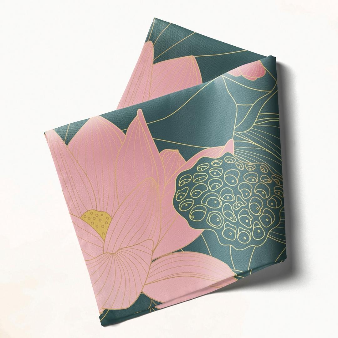 Dark Lotus Harmony: Napkins 18" X 18" - Pack Of 20