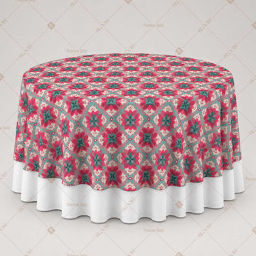 Pink Geometric Floral Table Overlay Pack of 6