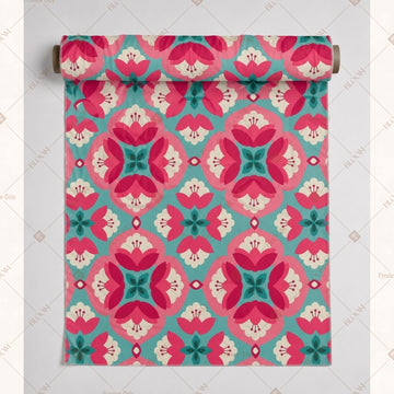 Pink Geometric Medallion Fabric Roll Pack of 25