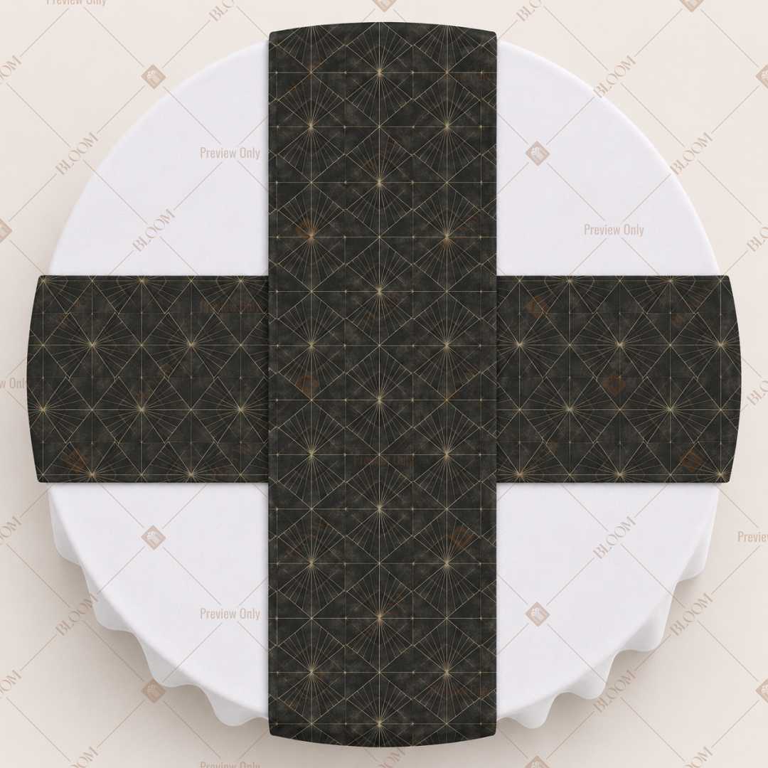 Black Diamond Luxe Table Runner Pack Of 12