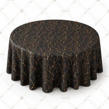 Black Damask Table Cover Pack Of 6