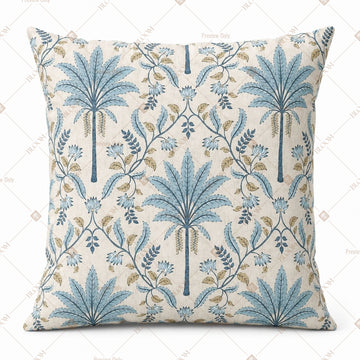 Blue Palm Botanical Cushion Cover Pack of 12