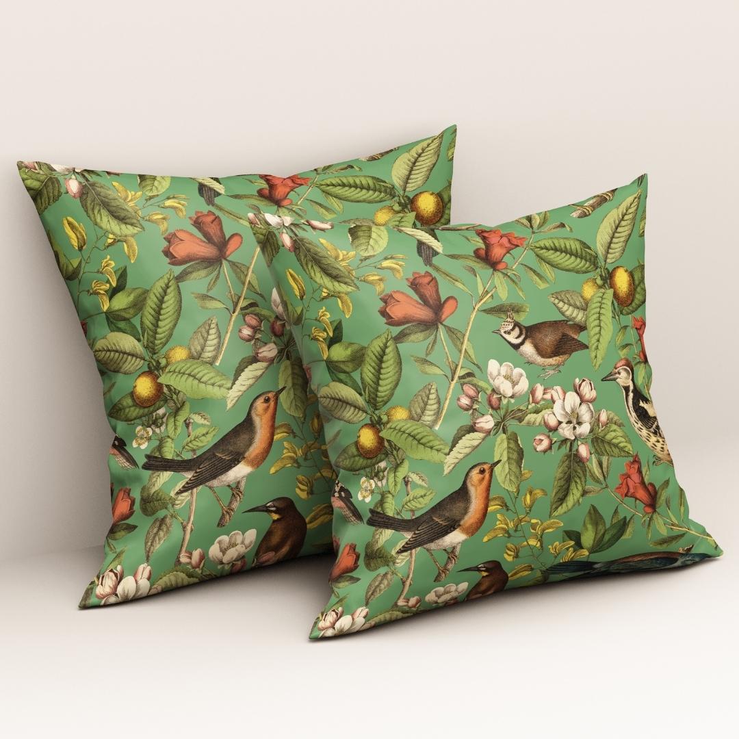 Teal Botanical Aviary: Cushion Cover - Pack of 12
