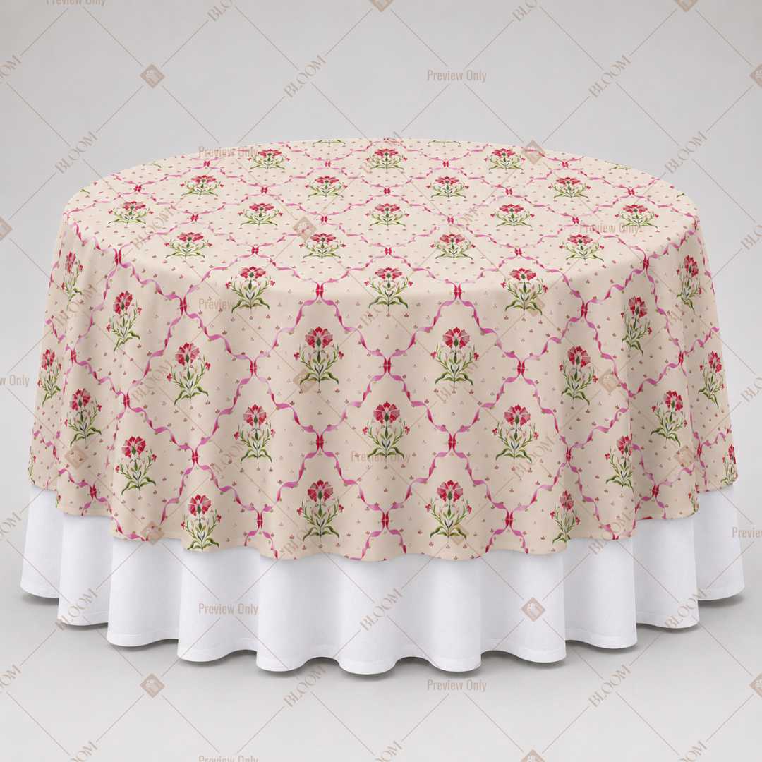 Blush Diamond Floral Table Overlay Pack of 6