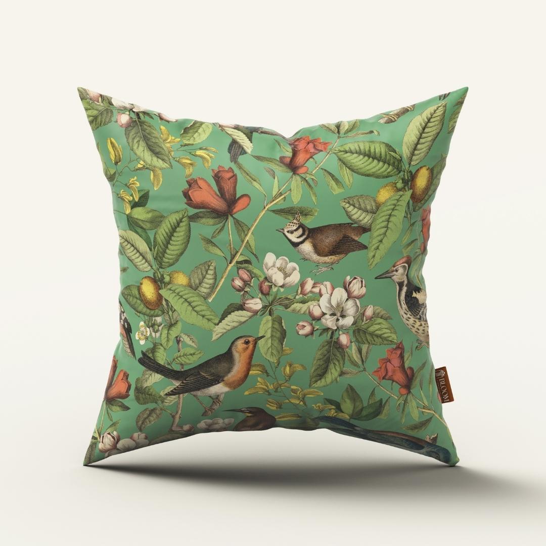 Teal Botanical Aviary: Cushion Cover - Pack of 12