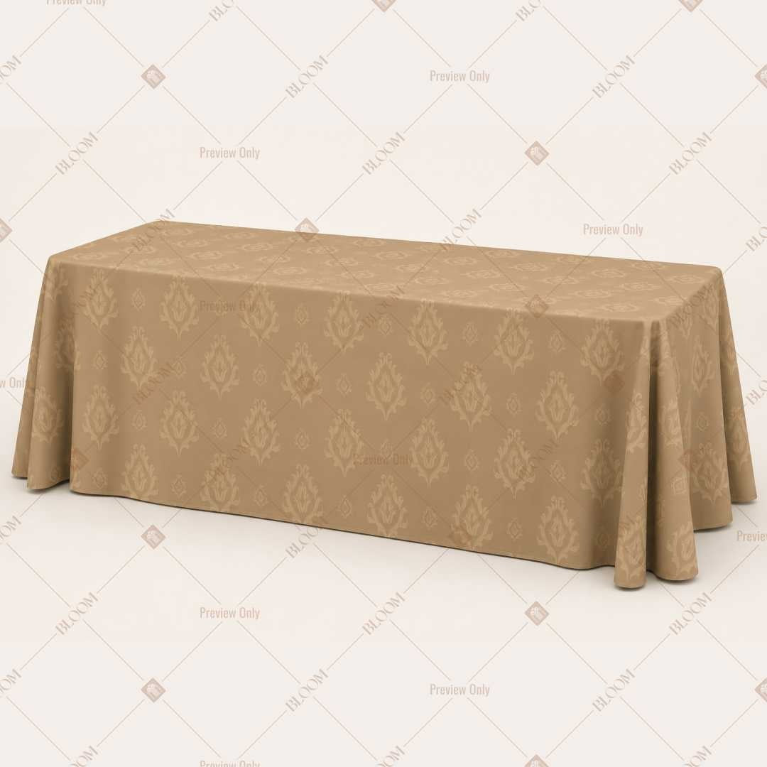 Beige Gold Medallion Table Cover Pack Of 6
