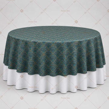 Teal Geometric Luxe Table Overlay Pack of 6
