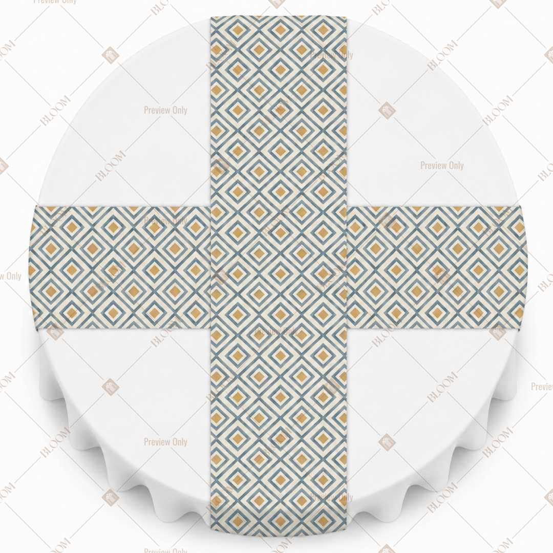 Beige Ornamental Trellis Table Runner Pack Of 12
