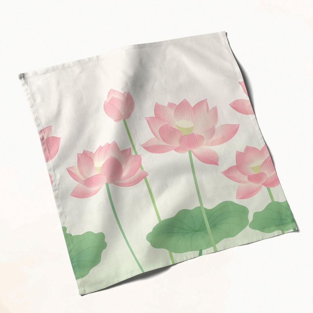 Soft Pink Lotus Garden: Napkins 18" X 18" - Pack Of 20