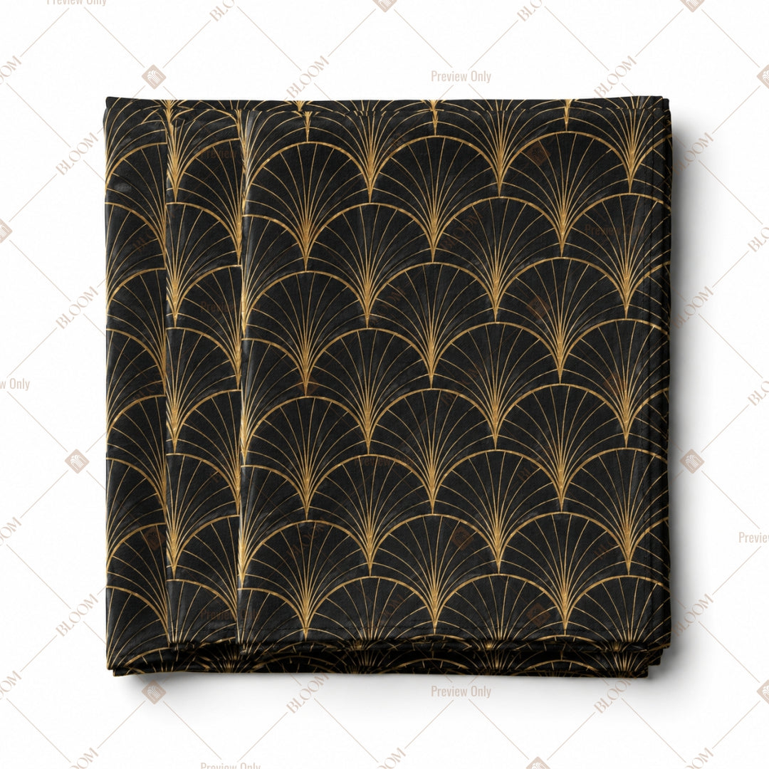 Black Gold Art Deco Pattern Design