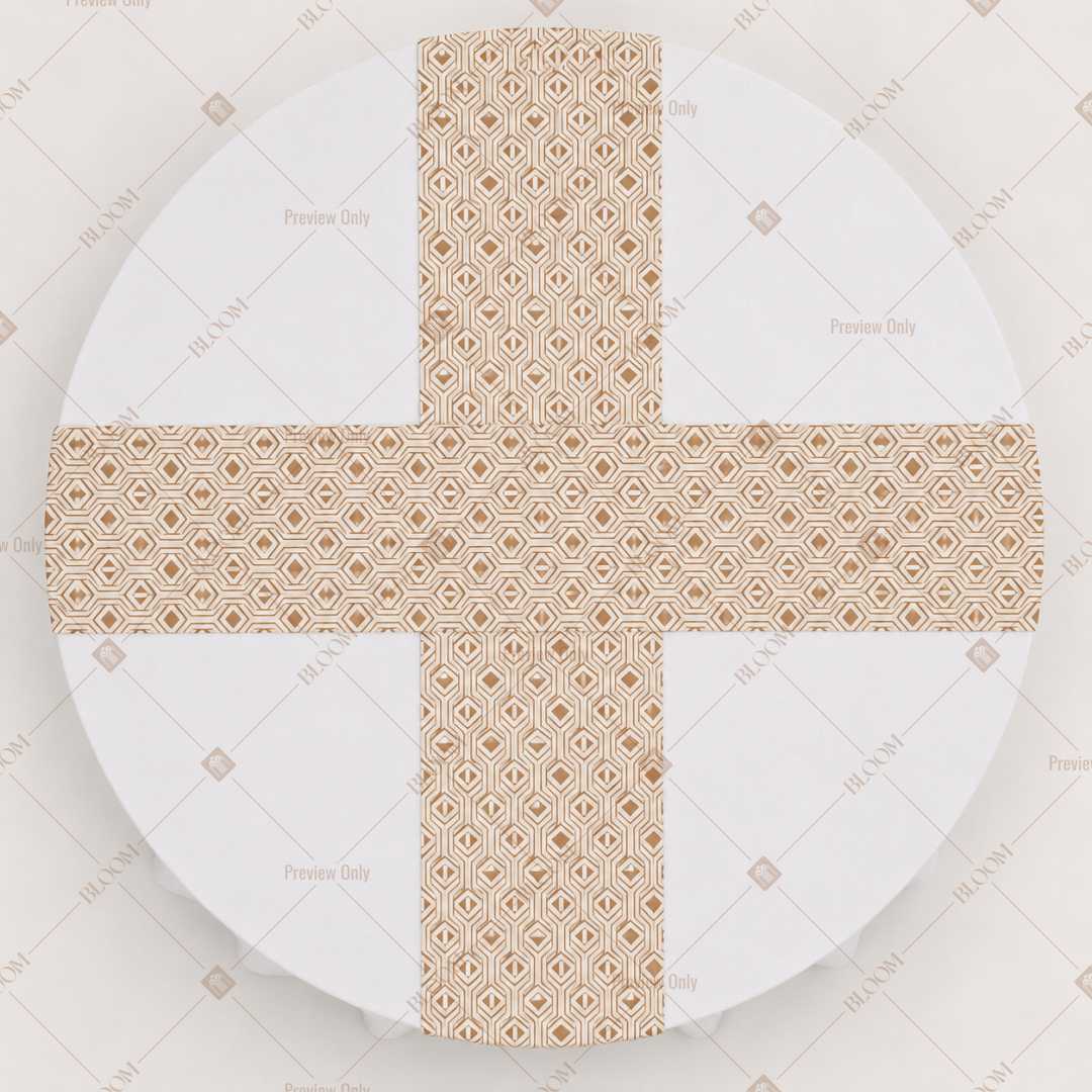 Peach Diamond Trellis Table Runner Pack Of 12
