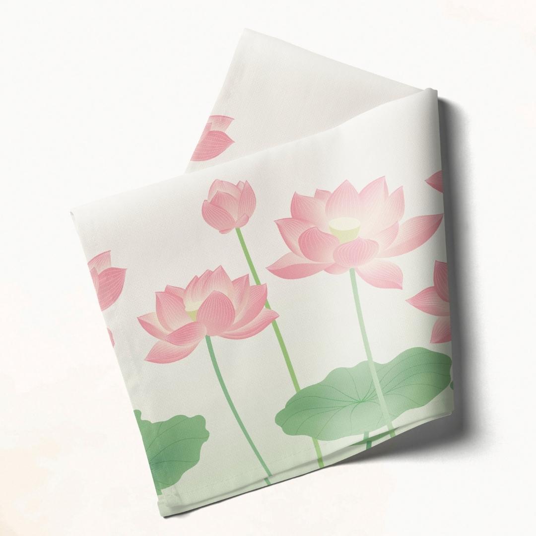 Soft Pink Lotus Garden: Napkins 18" X 18" - Pack Of 20