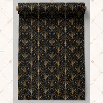 Black Gold Art Deco Fabric Roll Pack of 25
