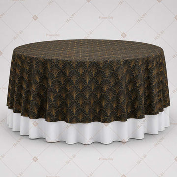 Black Gold Royal Pattern Table Overlay Pack of 6