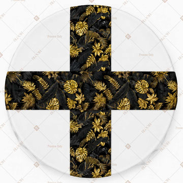 Black Gold Botanical Table Runner Pack Of 12
