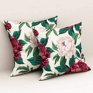 Ivory Peony Garden: Cushion Cover - Pack of 12