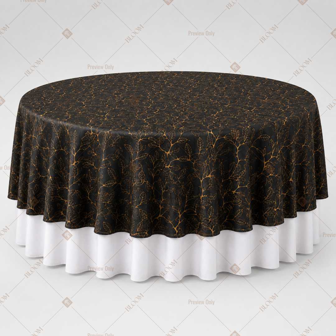 Black Gold Art Deco Table Overlay Pack of 6