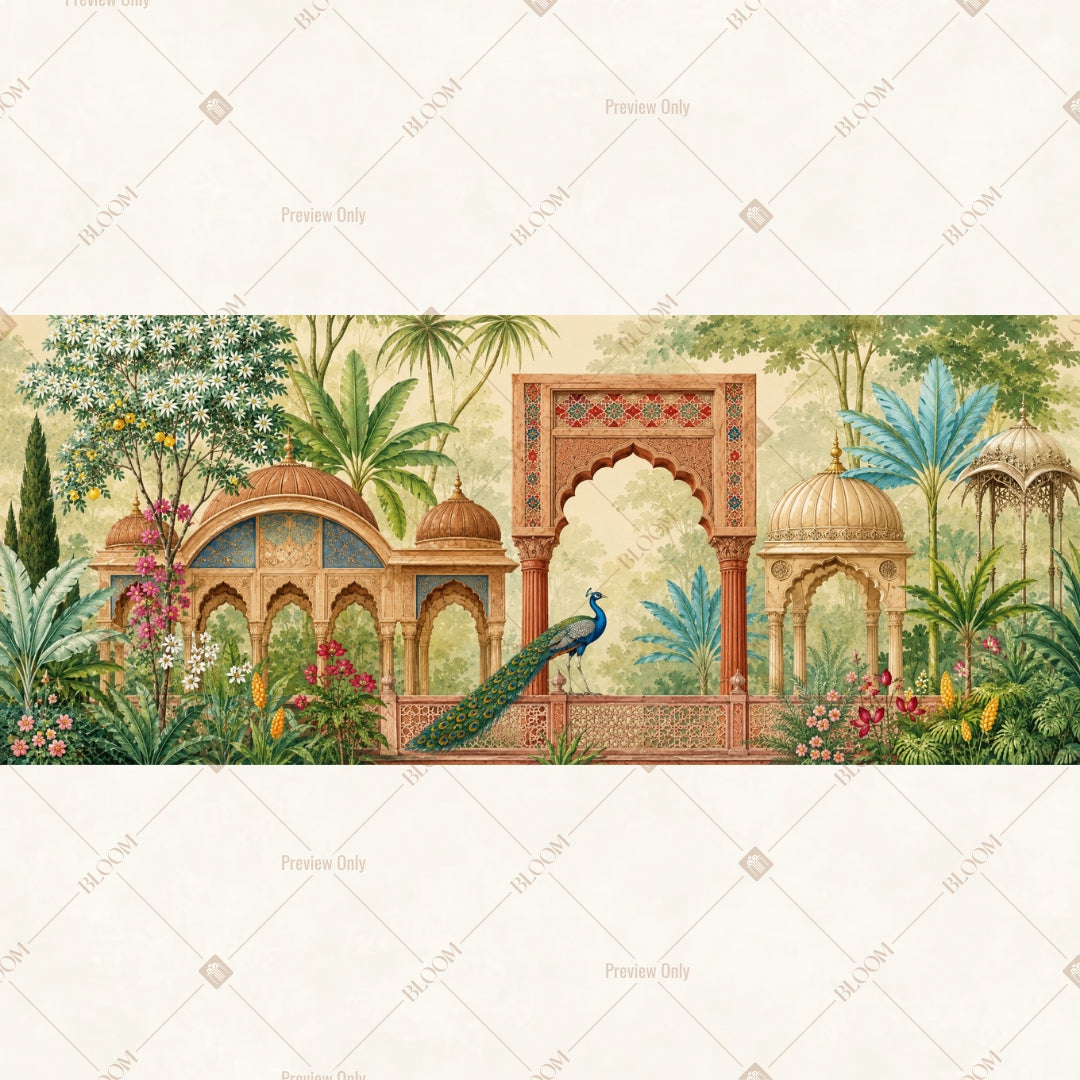 Heritage Palace Entrance Border Wide Backdrop