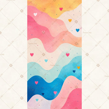 Pastel Wave Birthday Vertical Backdrop