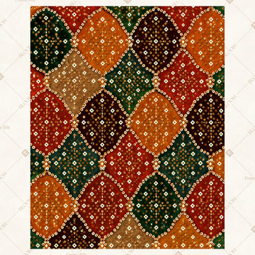 Traditional Indian Patchwork Portrait Rectangle Backdrop