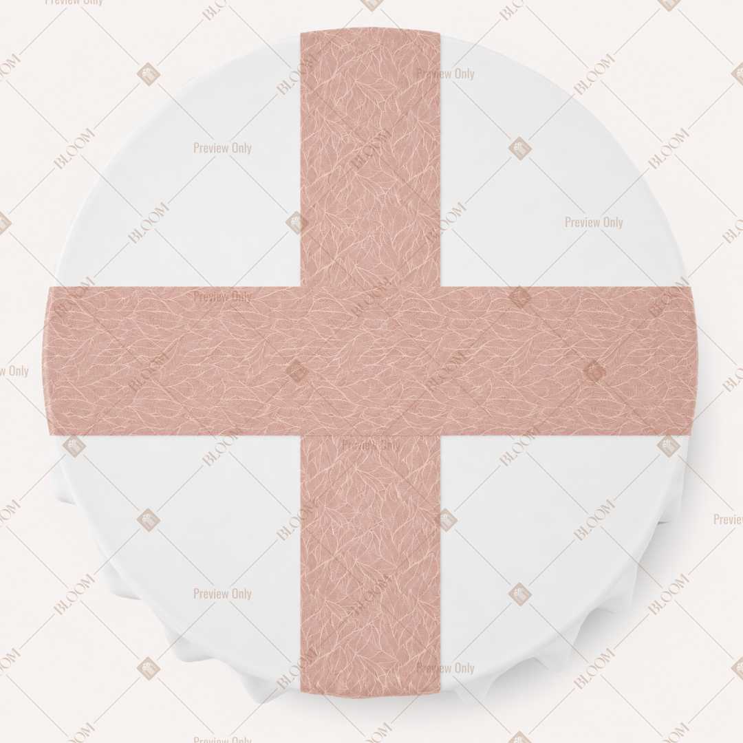 Blush Pink Solid Table Runner Pack Of 12