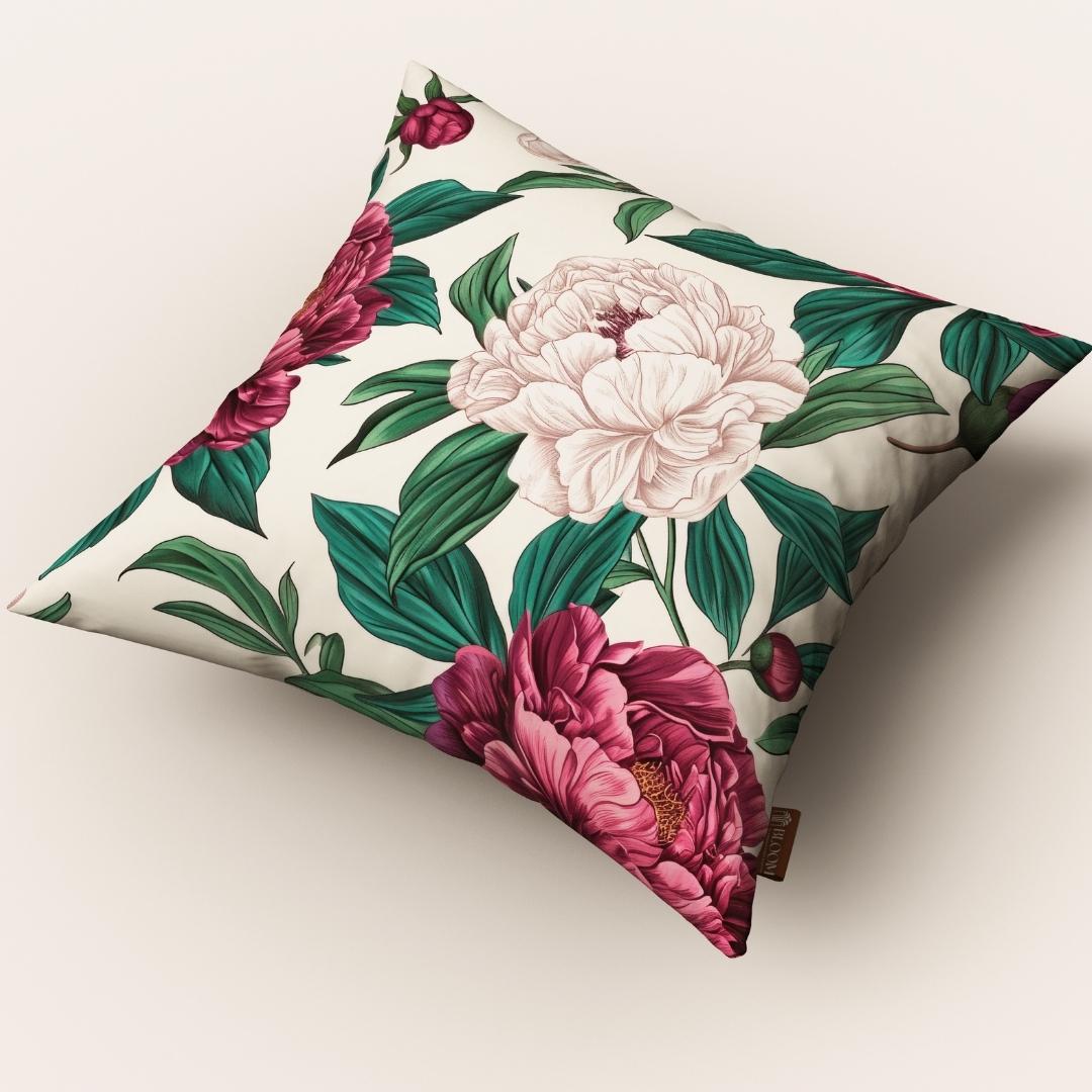 Ivory Peony Garden: Cushion Cover - Pack of 12