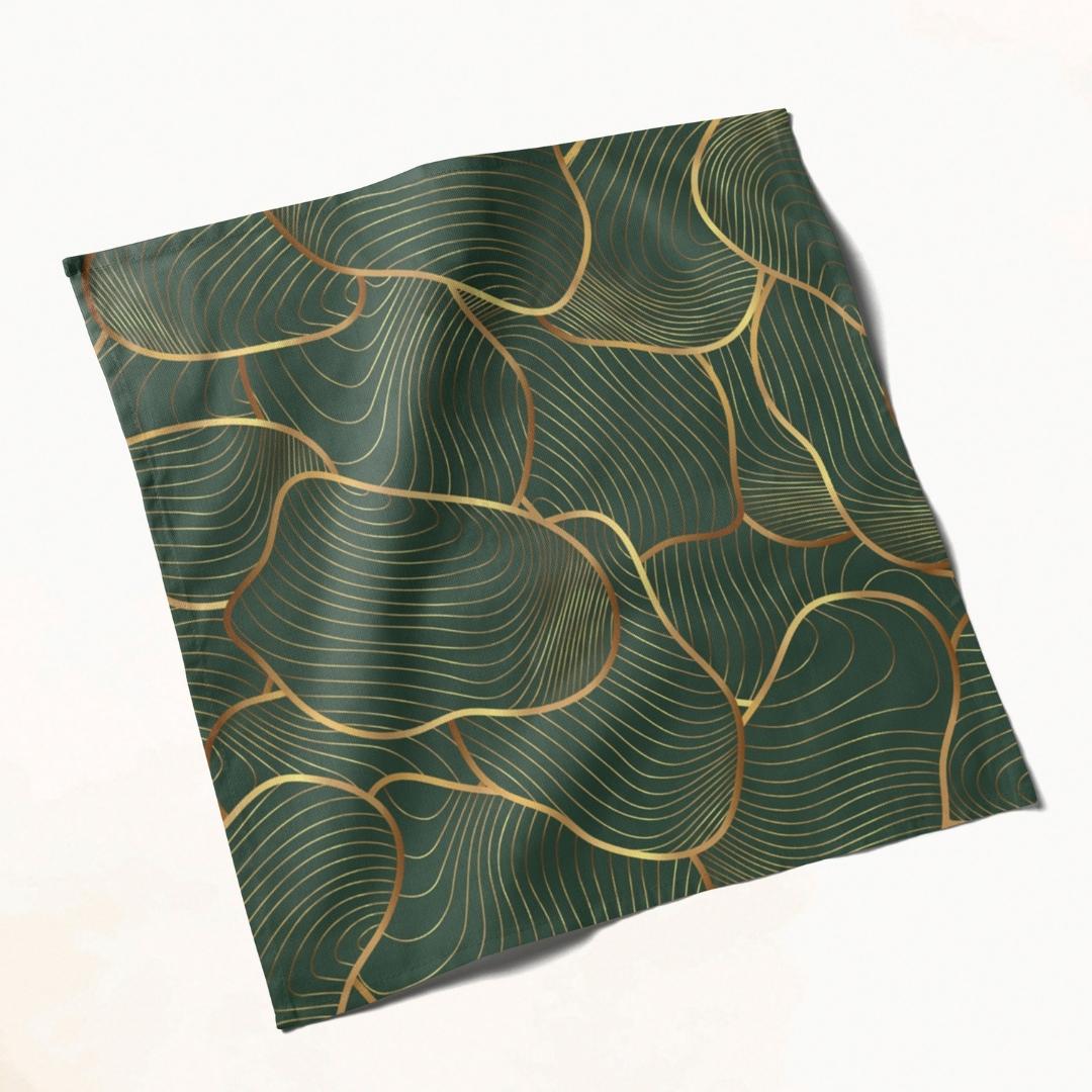 Abstract Green Waves: Napkins 18" X 18" - Pack Of 20