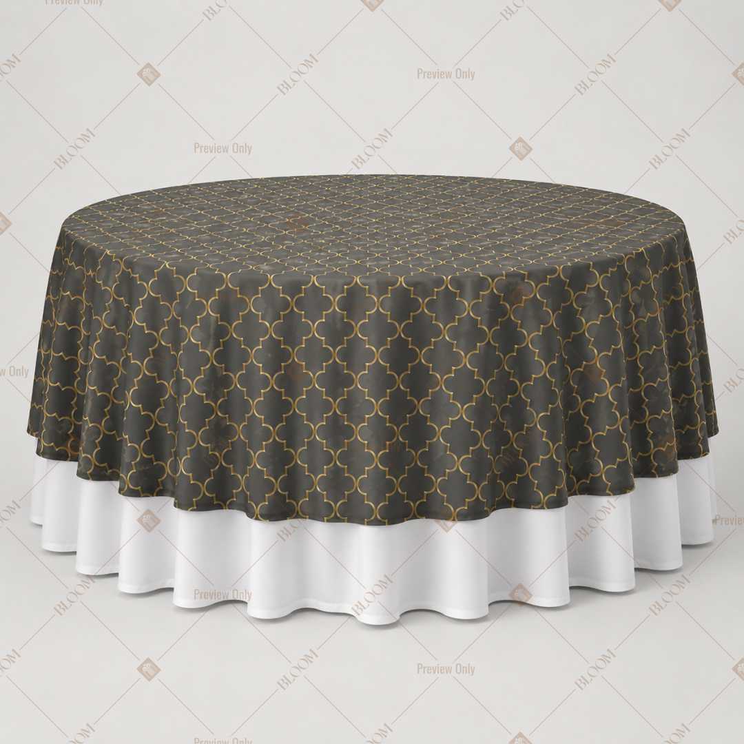 Taupe Geometric Luxe Table Overlay Pack of 6