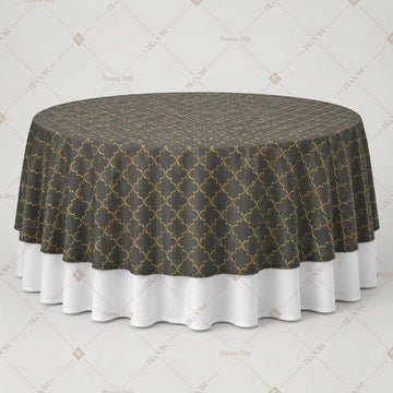 Taupe Geometric Luxe Table Overlay Pack of 6