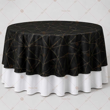 Black Gold Diamond Luxe Table Overlay Pack of 6