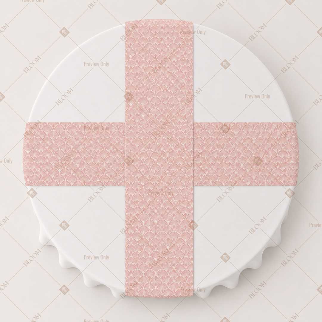 Blush Pink Solid Table Runner Pack Of 12