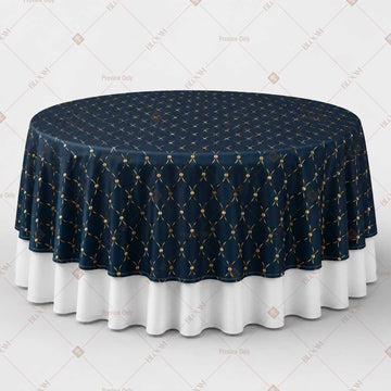 Navy Gold Celestial Table Overlay Pack of 6