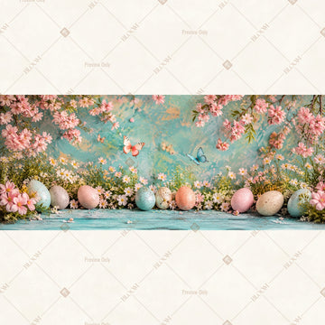 Spring Blossom Garden Wide Backdrop