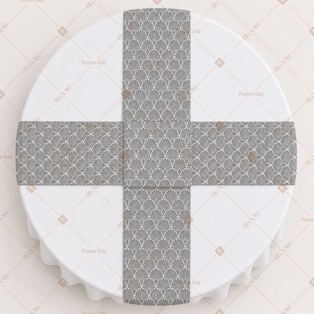 Grey Solid Table Runner Pack Of 12