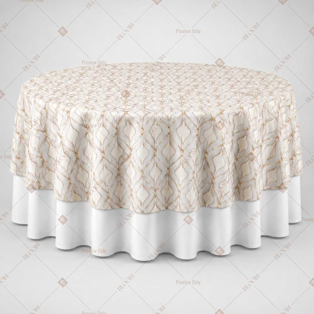 Ivory Lace Elegance Table Overlay Pack of 6