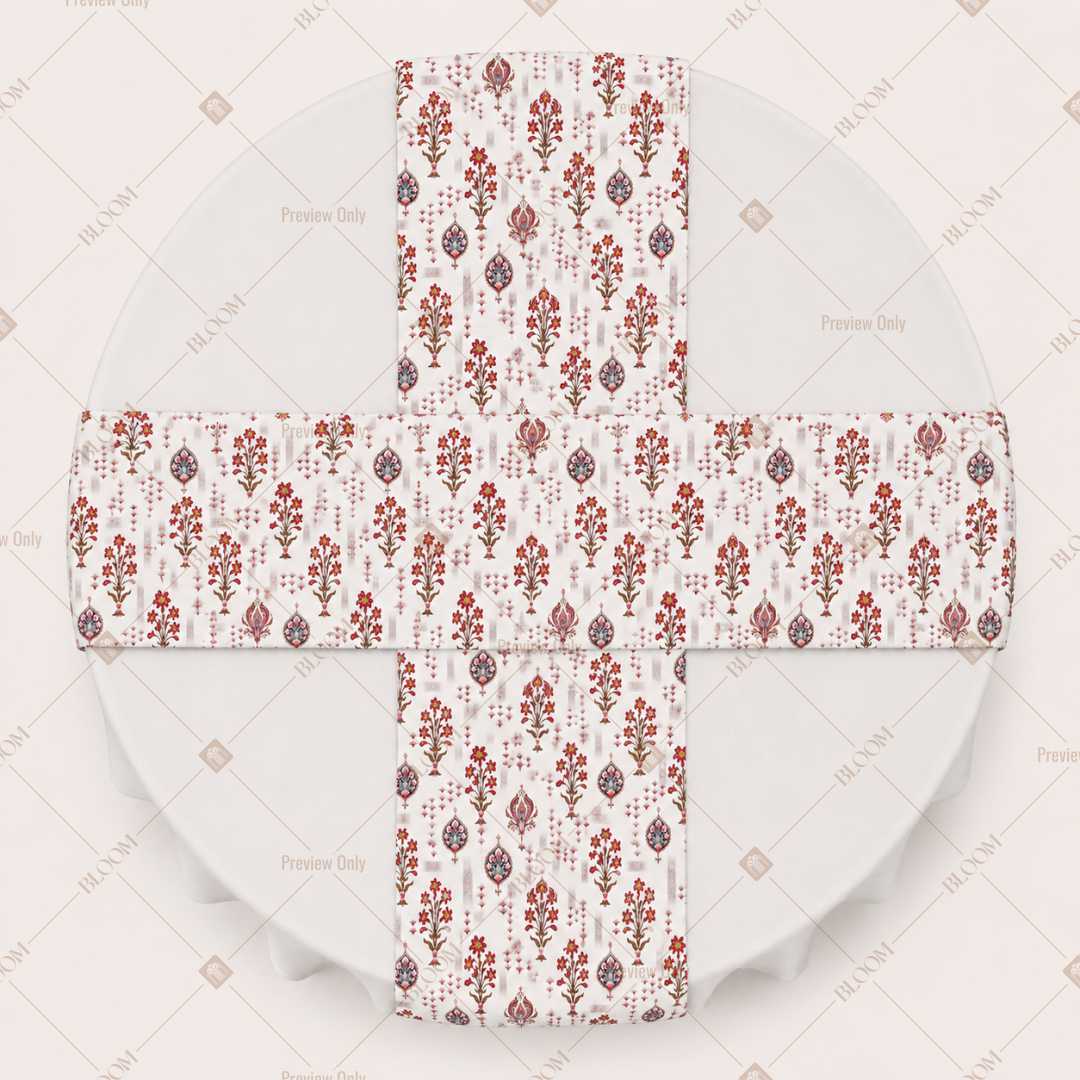 Peach Floral Vine Table Runner Pack Of 12