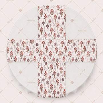 Peach Floral Vine Table Runner Pack Of 12