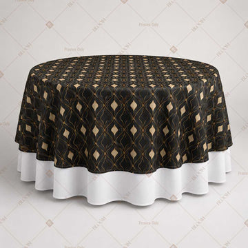 Black Gold Royal Trellis Table Overlay Pack of 6