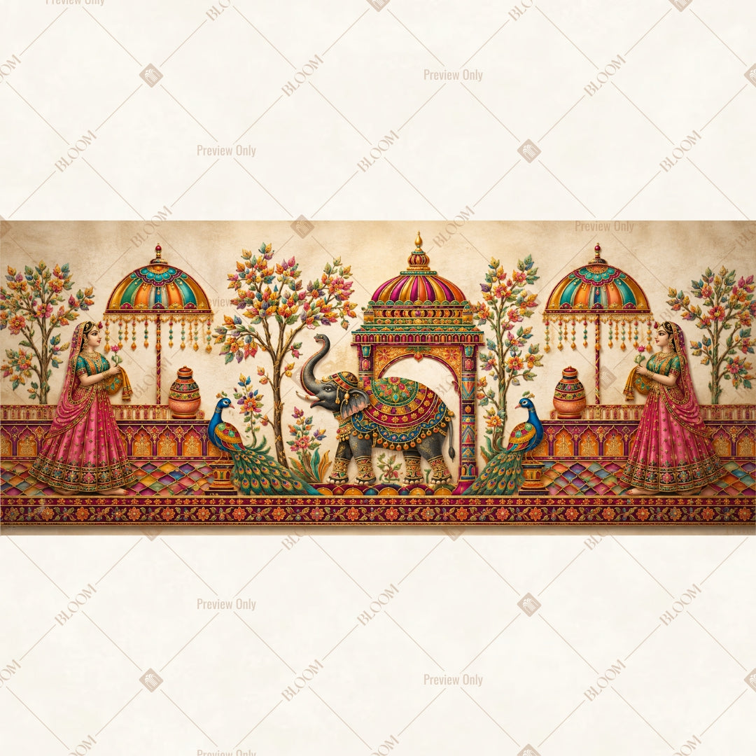 Traditional Indian Festival Wide Backdrop