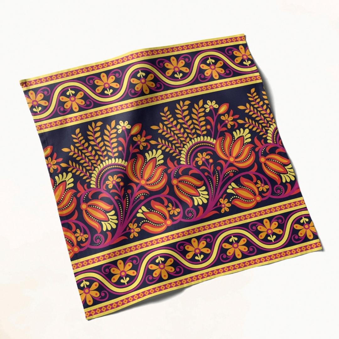Colorful Folk Art: Napkins 18" X 18" - Pack Of 20
