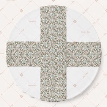 Beige Botanical Vine Table Runner Pack Of 12