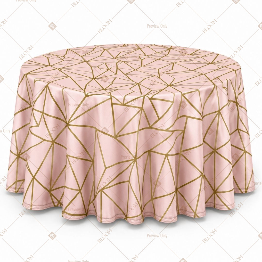 Rose Gold Geo Table Cover Pack Of 6